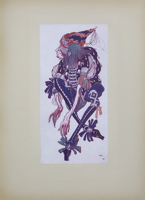 [Рисунки Леона Бакста к балету «Спящая красавица» по сказке Ш. Перро / Музыка П. Чайковского; предисл. Андрея Левинсона]. Paris: Éditeur M. de Brunoff, 1922.